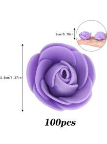 100入組人造花海綿假花批發,適用於diy工藝、婚禮花束、嬰兒派對中心裝飾、花藝藝術、派對餐桌和家庭裝飾