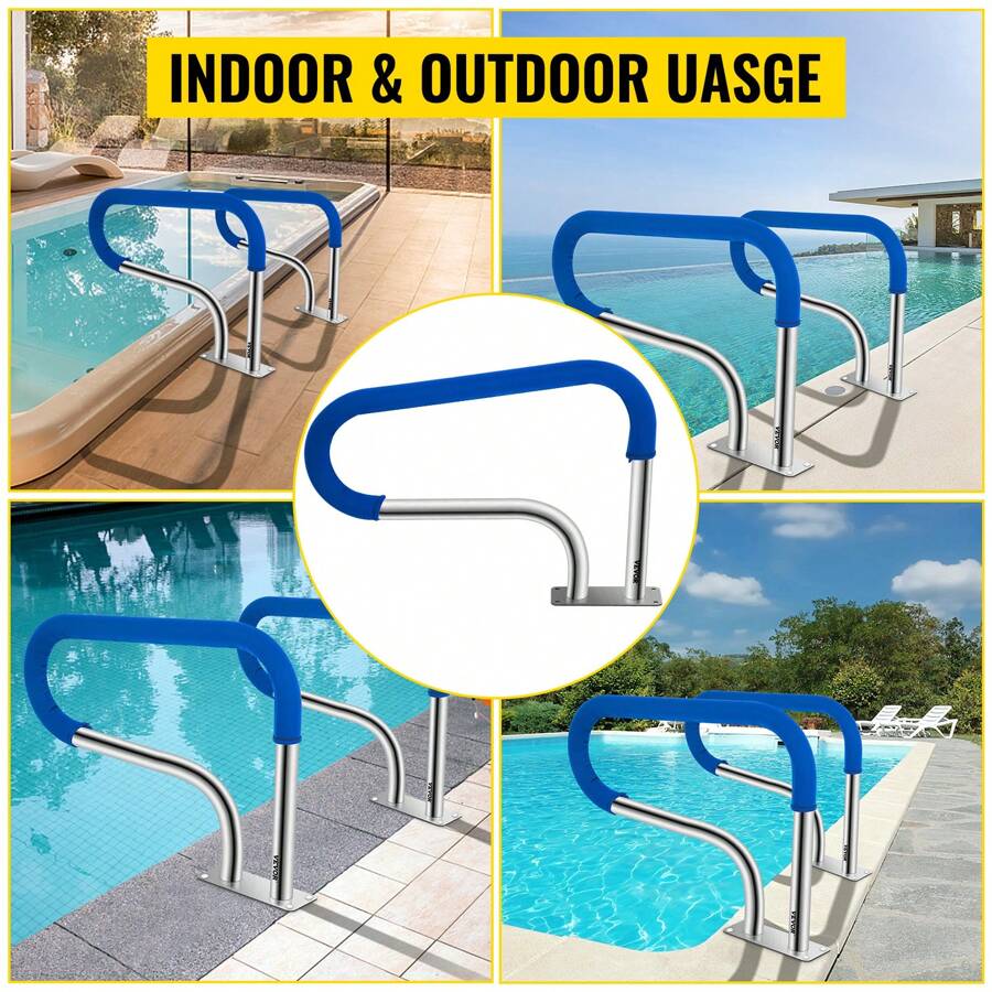 VEVOR Pool Handrail 32 X 22.5 Swimming Pool Stair Rail 304 Stainless ...