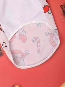 新款聖誕節狗狗卡通網眼背心,舒適柔軟,適用於四季,1件