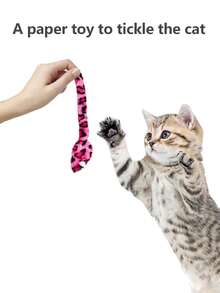 1pc Plush Rat Toy With Long Tail For Cats, Leopard Print With Bell & Sound Maker, Interactive Cat Toy, Pet Supplies (for Pets Only) - Hot Pink - View 11