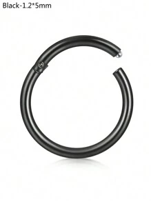 CIZME 1 件/套防过敏铰链鼻环 20G 18G 16G 14G 不锈钢鼻中隔珠宝铰链节环身体穿孔鼻环唇环鼻轮软骨耳环 - 卡扣 - 查看 69