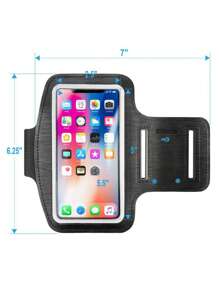 Glamlily Insten Running Armband Cell Phone Holder for iPhone 13 Mini/12 Mini/SE (3rd 2nd Gen) up to 5.5") - 黑色 - 查看 6