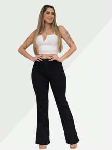 Women Jeans - 黑色 - 查看 1