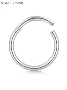 CIZME 1 件/套防过敏铰链鼻环 20G 18G 16G 14G 不锈钢鼻中隔珠宝铰链节环身体穿孔鼻环唇环鼻轮软骨耳环 - 卡扣 - 查看 75