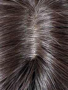 24-26inch Ombre Grey Wig Long Curly Wavy Wig Middle Part Synthetic Heat Resistant Wigs For Women Girl Daily Party - Multicolor - View 7