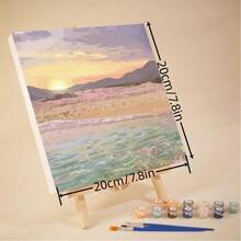 1入組DIY風景油畫，創意手工數字畫套件 - 彩色 - 查看 2