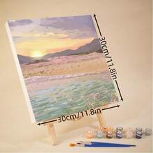 1入組DIY風景油畫，創意手工數字畫套件 - 彩色 - 查看 3