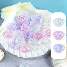 30pcs/box Resin Seashell & Aurora Shell Series Nail Art Accessories, Ocean Style Nail Art Decors Perfect For Your Diy Nail Art - Multicolor - View 1