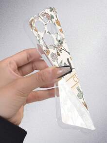 1pc Personalized Small Flower Pattern 2.0 Transparent Full Coverage Thickened Protective Tpu Case, Dustproof And Waterproof, Compatible With Iphone7/8/11/12/13/14/15/X/Xr/Xs/Plus/Pro/Pro Max/Se2/Mini Series - Multicolor - View 5