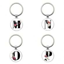1 pezzo Ciondolo portachiavi con lettere inglesi e gemme, stile unisex alla moda, in lega metallica, accessorio per borsa/telefono, perfetto come regalo per festività, San Valentino