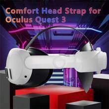 hellodigi Lightweight & Adjustable Elite Strap Meta Oculus Quest3 Accessories ,Head Strap For Meta Oculus Quest3,  For Reduce Face Pressure, Enhanced Support And Comfort In VR - White - View 1