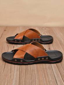 男裝夏季涼鞋,舒適的老年人爸爸海灘鞋