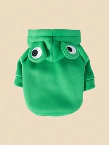 HOLAPET Trang phục hóa trang hình con ếch ngộ nghĩnh cho thú cưng, trang phục nhập vai hoạt hình, phù hợp cho chó và mèo cỡ vừa và nhỏ trong lễ Halloween - màu xanh lá - Xem 4