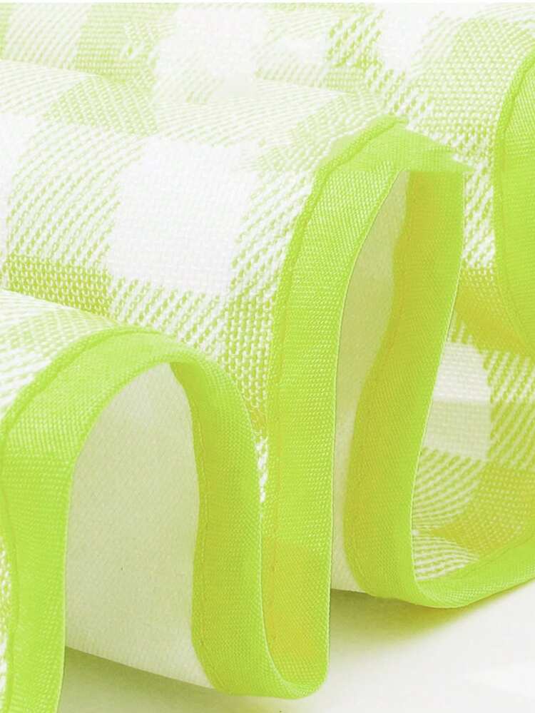 1pc Outdoor Leisure Lifestyle Oxford Cloth Picnic Mat With Waterproof Plaid Pattern, Foldable And Easy To Carry - Multicolor - View 6