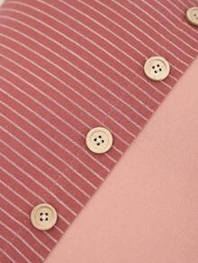 1 件裝紐扣拼布枕頭套或腰枕套,適合臥室、客廳 - 彩色 - 查看 4