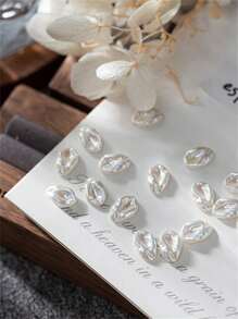 Nageldekoration Barock Kunstperlen Nagelzubehör mit 10 asymmetrisch geformten Perlen DIY Nagelcharms Nagelsteine Nagelzubehör