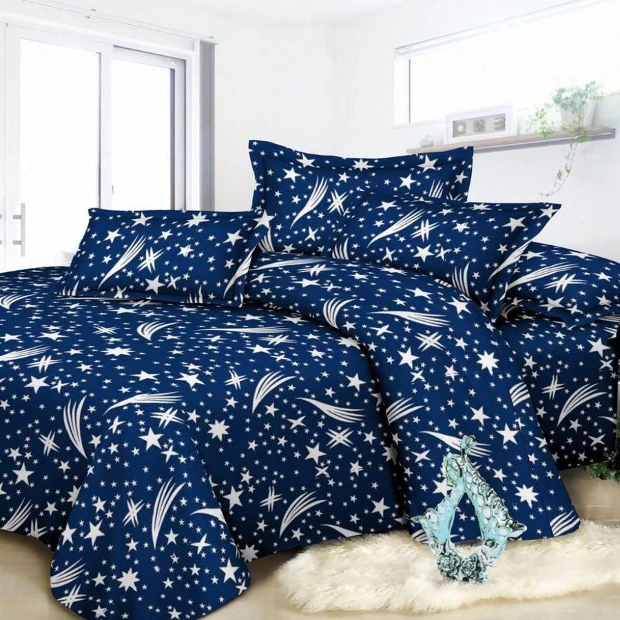 Cobertor aborregado matrimonial - azul real - Ver 1