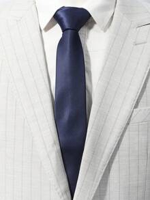 1入組男士時尚緻密編織商務和宴會領帶,皇家藍色 - 寶藍色 - 查看 6