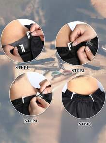 2pcs Professional Salon Haircut Poncho With Neck Dust Brush Salon Dress Haircut Poncho Cloth Poncho Apron For * Modeling Cutting Colored Modeling - Black - View 4