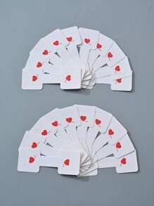 5/100pcs Paper Heart-Shaped Cardboard Foldable Jewelry Organizer & Packaging For Bracelets, Necklaces Display - LOVE card - View 8