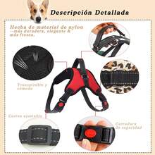 Arnés para Perros con Cinturón de Seguridad para Perros, Arnés Reflectante para Mascotas, Ajustable Chaleco para Perros Arnés de Entrenamiento para Perro, Correa de Pecho para Perro Apto para Perros y Gatos Grande Mediano Pequeño - Azul - Ver 3