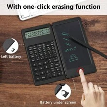 Foldable  Scientific Calculators 10 Digit LCD Display Desktop Calculators Comes with a 6 inch Writing Tablet for High School, College and Office Business Support Stylus Pen Erase Button Lock