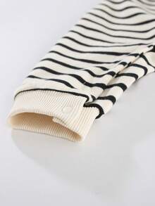 Peninsula Baby Baby Boy Striped Half-Zipper Front Jumpsuit