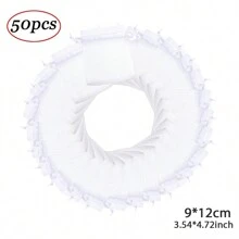 50入組白色雪紡袋,用於珠寶包裝、糖果、婚禮、派對、抽屜、糖果袋