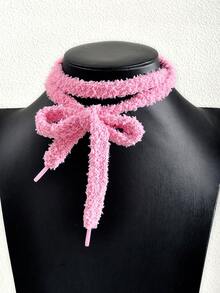 European And American Style, Fashionable And Versatile Necklace With A Plush Bow Decoration, Elegant Women's Necklace Suitable For Daily Wear, Dates, Holidays, Parties And Festivals, The Perfect Gift For Jewelry Lovers - Multicolor - View 13