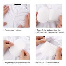 Disposable Underarm Sweat Pads, 10pcs/pack Armpit Shields, Sweat Absorbent Pads - White - View 3