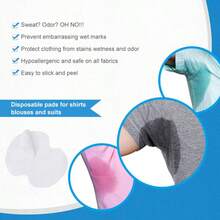 Disposable Underarm Sweat Pads, 10pcs/pack Armpit Shields, Sweat Absorbent Pads - White - View 2
