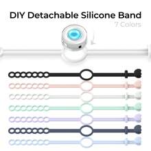 Totwoo Candy Collection-Long Distance Touch Single Bracelet-Colorful Band Bracelet, Vibration & Light Up For Love Couples Bracelet | Long Distance Relationship Gifts For Girlfriend Bluetooth Pairing Jewelry- Stay Connected Anytime, Anywhere - 白色 - 查看 4