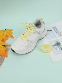 1雙100公分時尚低彈平底繫帶鞋配件 - 黃色 - 查看 2