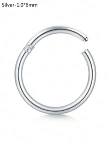 CIZME 1 件/套防过敏铰链鼻环 20G 18G 16G 14G 不锈钢鼻中隔珠宝铰链节环身体穿孔鼻环唇环鼻轮软骨耳环 - 卡扣 - 查看 85