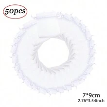 50入組白色雪紡袋,用於珠寶包裝、糖果、婚禮、派對、抽屜、糖果袋