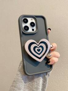 Giá đỡ túi khí hình trái tim Vỏ điện thoại chống rơi tương thích với iPhone - Nhiều màu - Xem 3
