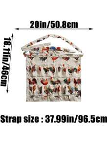 1件無肩帶蛋收集口袋圍裙,防水防污廚房、花園、農場工作圍裙 - 彩色 - 查看 3