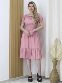 Women Dresses - 淺粉色 - 查看 1