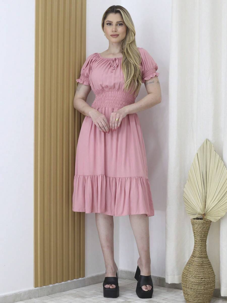 Women Dresses - 淺粉色 - 查看 1