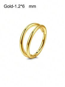 CIZME 1Pc/Set Hypoallergenic Hinged Clicker Double Hoop Nose Rings Hoop 20G 18G 16G 14G Stainless Steel Septum Jewelry Hinged Segment Ring Body Piercing Nose Hoop Lip Rings Nose Helix Cartilage Rook Earrings - Multicolor - View 35