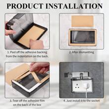 插座套,牆壁開關插座套,透明防水開關插座盒,86型插座盒,寶寶安全插座,甲板套盒 - 透明 - 查看 3