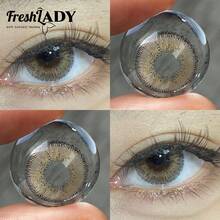 FRESH LADY Elegant Honey Colored Contact Lenses 1 Year Disposable - Brown - View 8