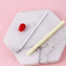 20入組創意和可愛的火柴棒設計圓珠筆,逼真的火柴棒形狀迷你筆,適用於學生學習輔助工具和獎品 - 白色 - 查看 4