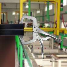 1 miếng Kìm , 11 Inch Khóa Kìm , Hàn , Để kẹp , Khóa , Khóa Kìm , Khóa , Chế biến gỗ Kẹp Bộ Với Thường xuyên Và Xoay , Mạ Niken C Kìm Hàn Trình diễn Nắm chặt Kẹp Đối với Chế biến gỗ , Hàn - Bạc - Xem 5