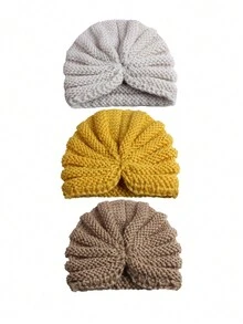 9 Piezas Gorros Tejidos Para Recién Nacido - Multicolor - Ver 3