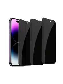 Smorss 3入組隱私保護鋼化玻璃保護貼，適用於11/XR/ 12/12 Pro/ 12 Pro Max/ 13/ 13 Pro/13 Mini/ 13 Pro Max/ 14/ 14 Plus/ 14 Pro/ 14 Pro Max / 15 / 15 Plus/ 15 Pro/ 15 Pro Max / 11 Pro/X /XS / 11 Pro Max/ XS Max 隱私鋼化玻璃保護貼 - 黑色 - 查看 10