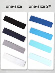 4 件套女士纯色头带套装，适合日常穿着和运动休闲，健身发带头巾头带吸汗带，学校用品，学院，头带秋冬发饰女士度假装女士