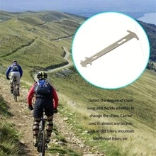 自行車鏈條磨損檢測器檢測工具,山地公路鏈條測量尺,更換自行車配件 - 銀色 - 查看 5