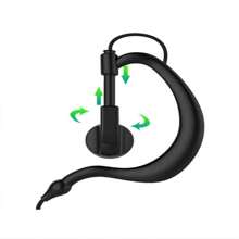 Single Wire Earhook Earphone With Microphone Compatible With Baofeng Bf-888s Uv-5r H-777 Rt22 Arcshell Ar-5 Walkie-talkies - Black - View 6