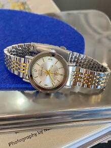 sottas 全新女錶銀金韓風簡約大氣防水鋼帶時尚石英腕錶,適合任何場合 - 銀色 - 查看 1